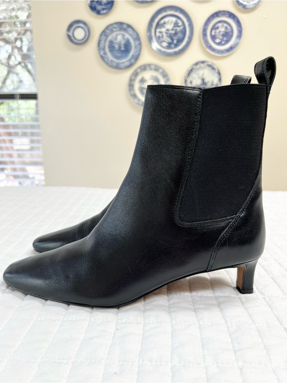 Madewell The Dimes Chelsea Boot Leather in Black Size 9 - Picture 7 of 11